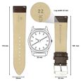 22 mm Brown Genuine Leather Strap for Men - image number 1