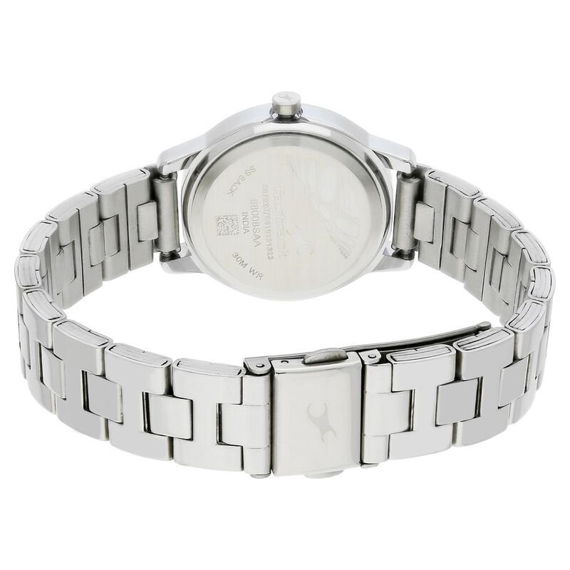 Fastrack Quartz Analog White Dial Stainless Steel Strap Watch for Girls - image number 4
