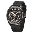 Police Multifunction Black Dial Black Silicone Strap Watch For Men - image number 1