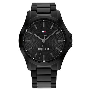 Tommy Hilfiger Quartz Analog Black Dial Black Stainless Steel Strap Watch For Men