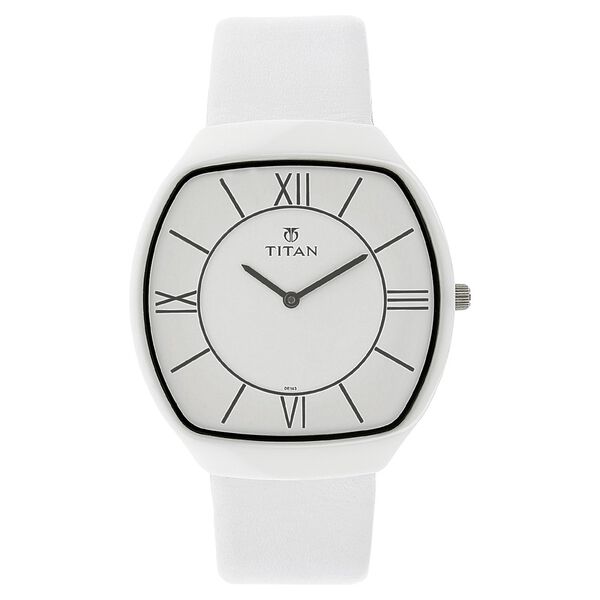 Titan Analog White Dial Leather Strap watch for Men - image number 0