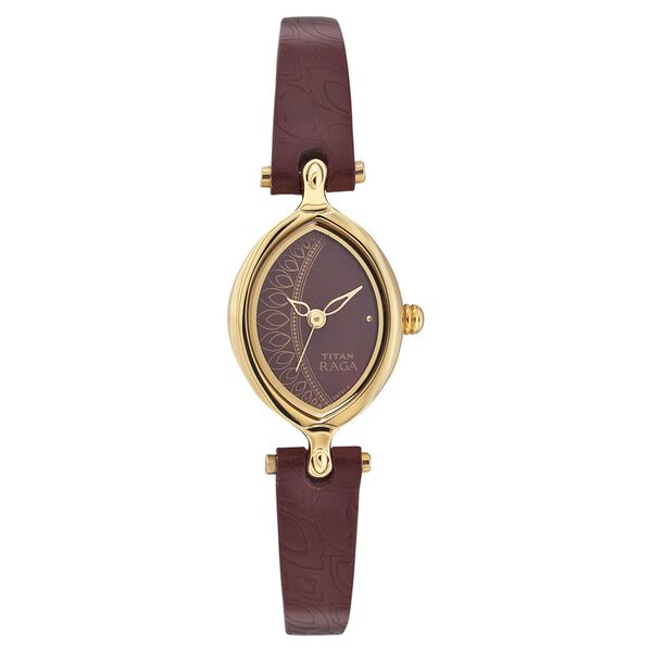 Titan Quartz Analog Maroon Dial Watch for Women - image number 0