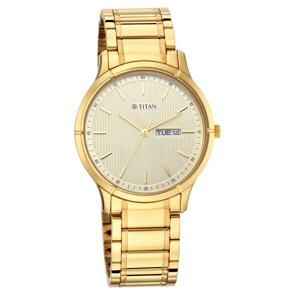 Titan watches day date cheap