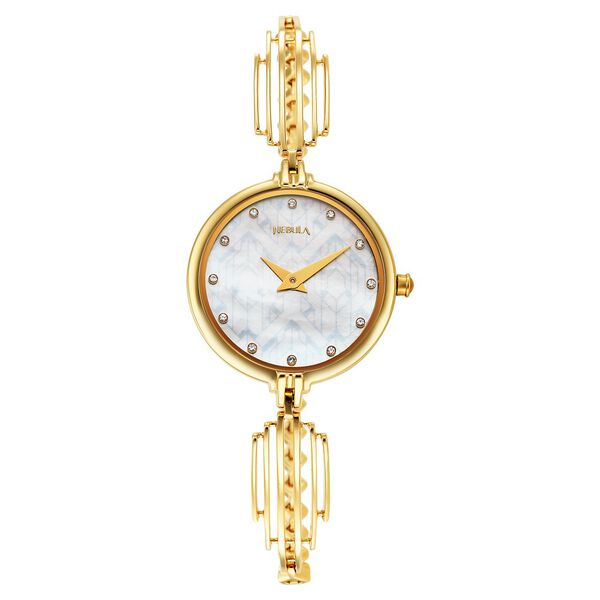 Titan Nebula 18k Gold Analog with Diamond Studded Indices Watch for Women - image number 1