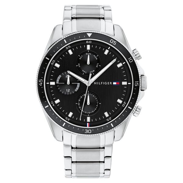 Tommy Hilfiger Quartz Multifunction Black Dial Stainless Steel Strap Watch for Men - image number 0