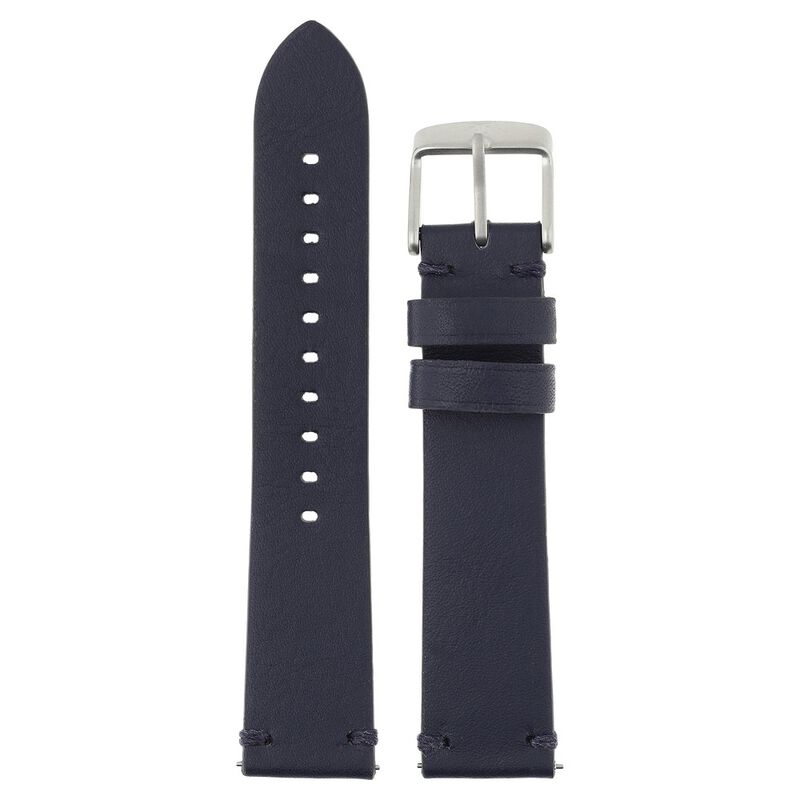 20 mm Blue Genuine Leather Strap for Men