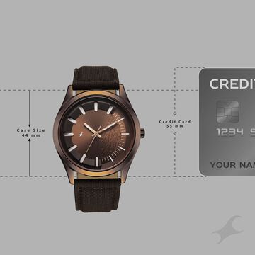 Fastrack Wild Quartz Analog Brown Dial Brown Leather Strap Watch For Guys