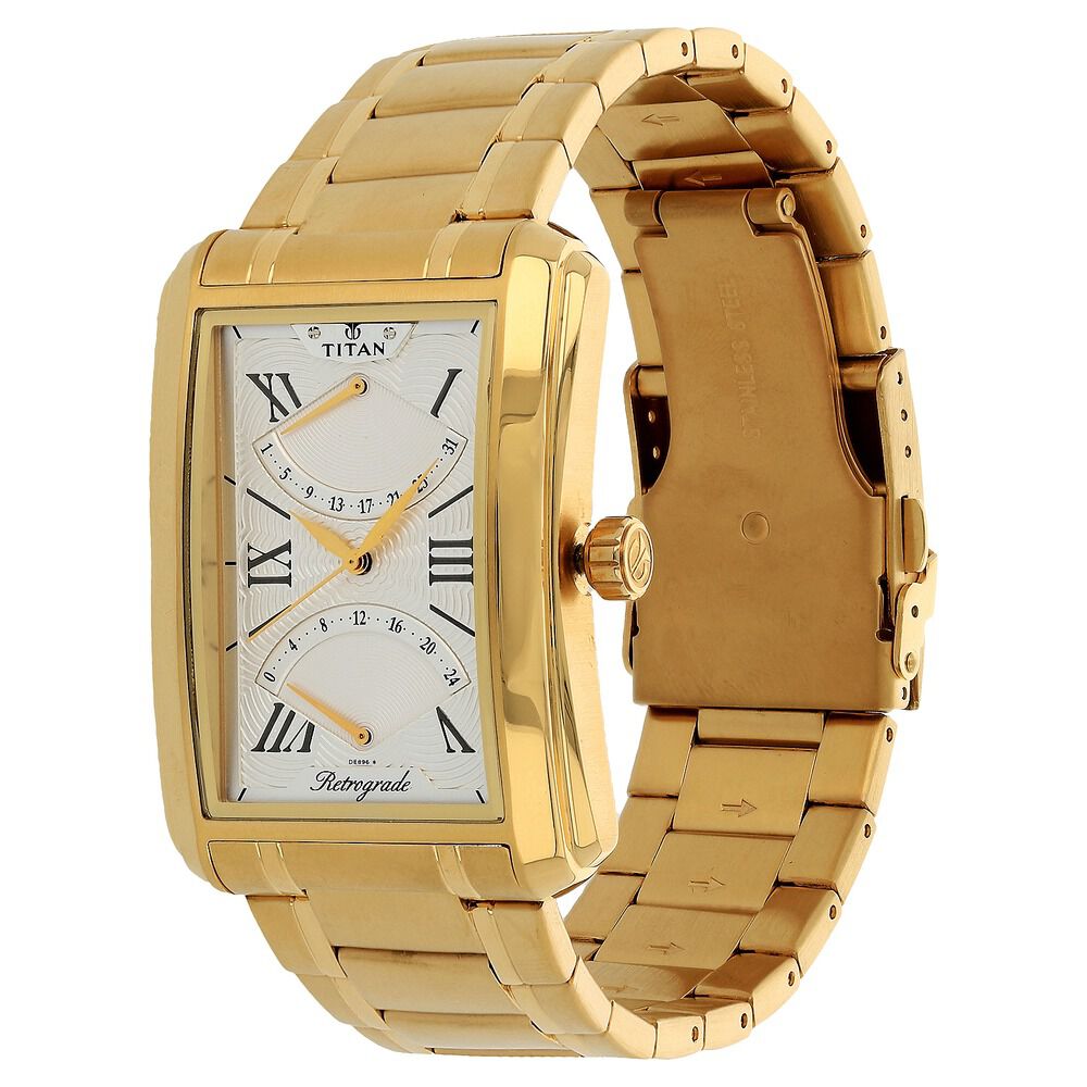 Buy Online Titan Regallia White Dial Quartz Multifunction Stainless Steel Strap watch for Men nj1694ym01 Titan