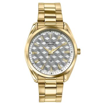 Sonata Poze Quartz Analog Two Toned Dial Golden Colour Stainless Steel Strap Watch For Men