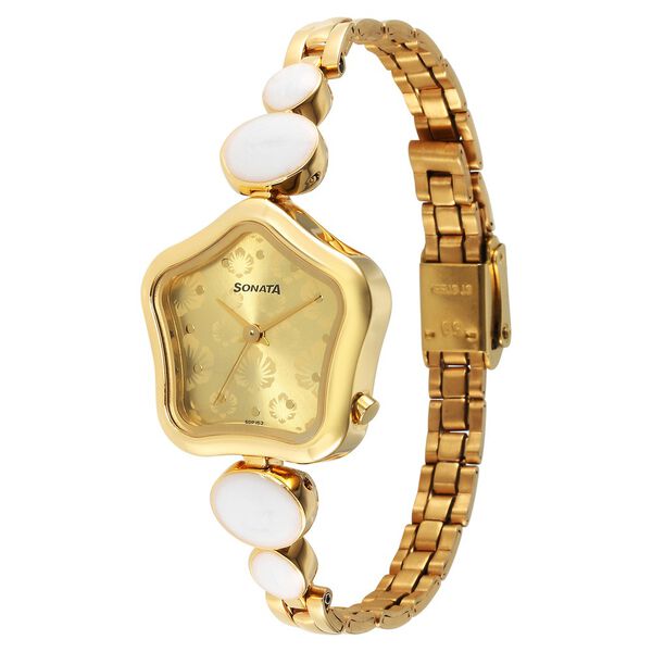 Sonata Utsav Champagne Dial Watch for Women - image number 1