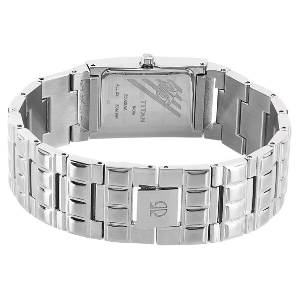 Titan Quartz Analog Black Dial Stainless Steel Strap Watch for Women - image number 3