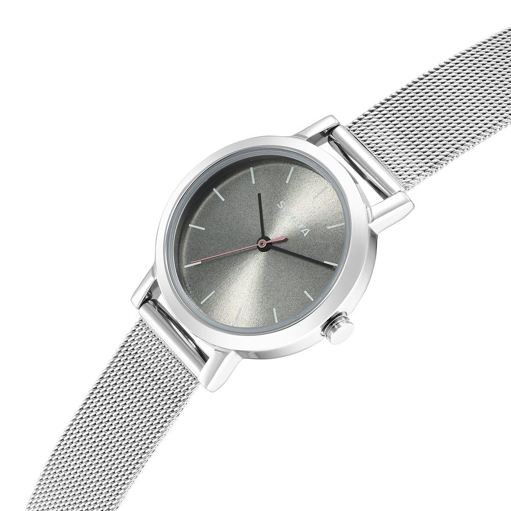 Grey strap watch ladies hot sale