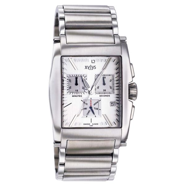 Xylys Swiss Chronograph Silver Dial And Stainless Steel Strap Watch For Men - image number 0