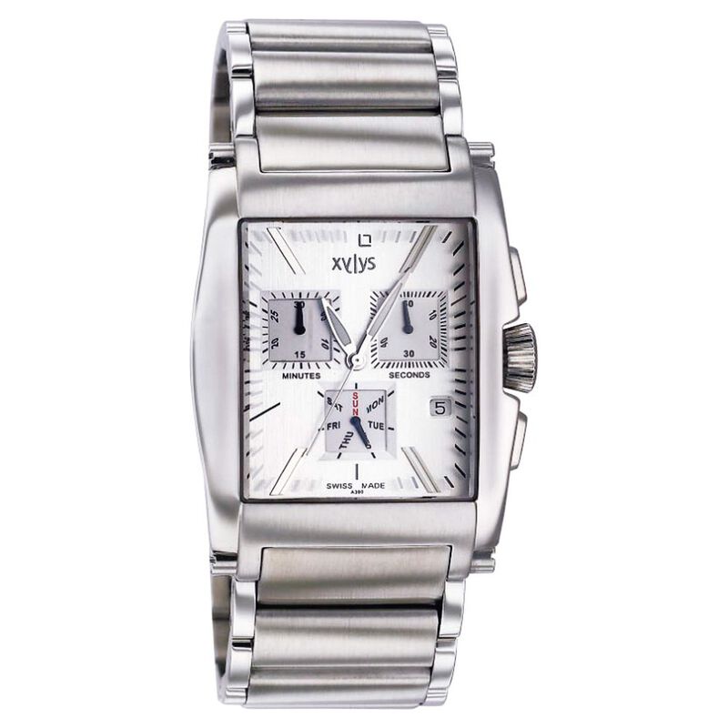 Xylys Swiss Chronograph Silver Dial And Stainless Steel Strap Watch For Men