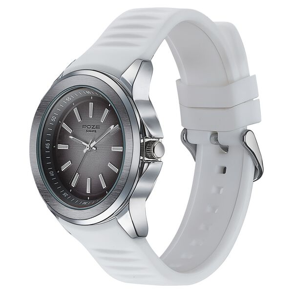 Sonata Poze Quartz Analog White Dial Plastic Strap Watch For Men - image number 3