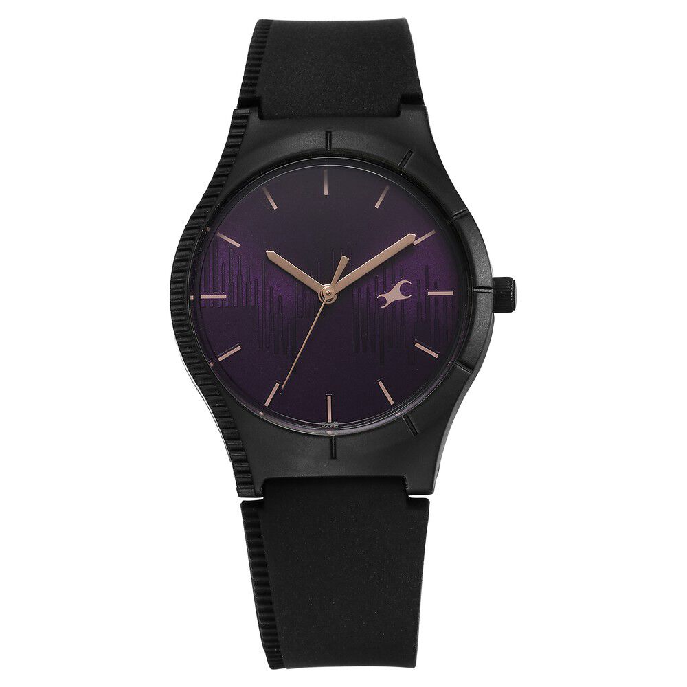 Fastrack Tees Wanderlust Quartz Analog Blue Dial Silicone Strap Watch for Girls