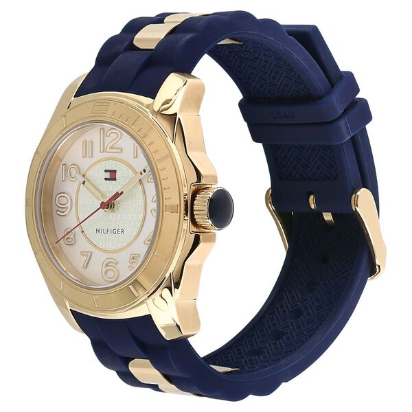 Tommy Hilfiger Quartz Analog Silver Dial Silicone Strap Watch for Women - image number 1