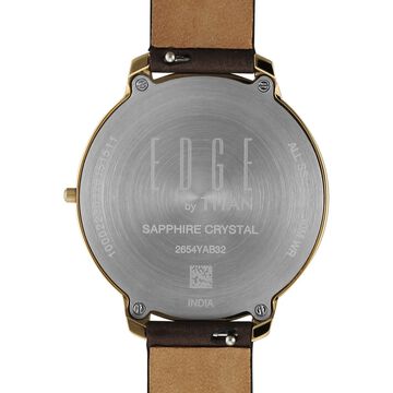 Edge Velora Quartz Analog Brown Dial Two Toned Leather Strap Watch For Women
