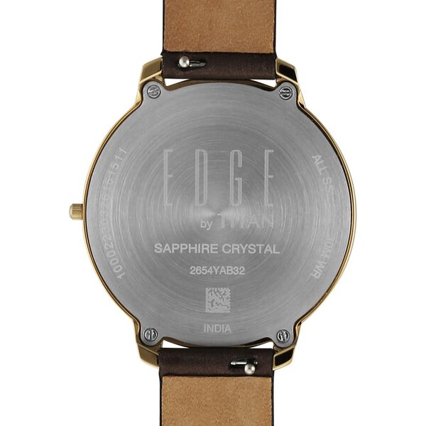 Edge Velora Quartz Analog Brown Dial Two Toned Leather Strap Watch For Women - image number 6