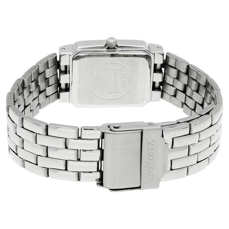 Sonata Quartz Analog Black Dial Metal Strap Watch for Women - image number 3