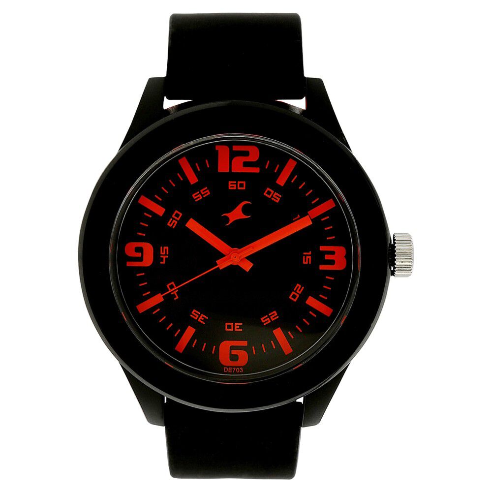 Fastrack red black watch outlet