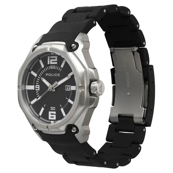 Police Quartz Analog with Date Black Dial Plastic Strap Watch for Men - image number 2