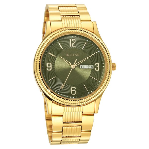Titan Karishma Green Dial Analog Stainless Steel Strap watch for Men - image number 1