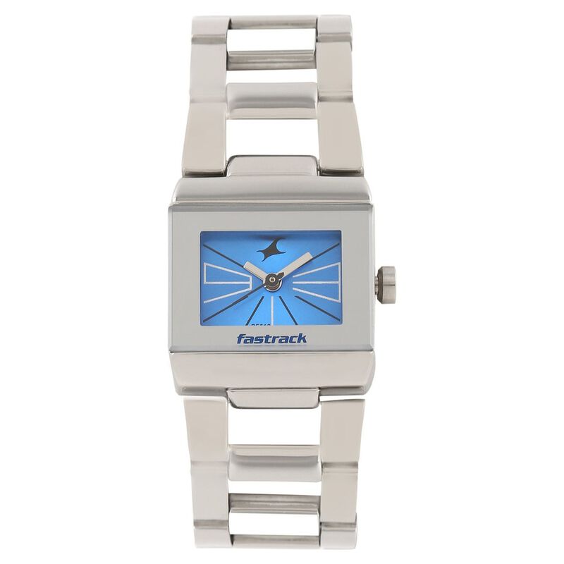 Fastrack Quartz Analog Blue Dial Metal Strap Watch for Girls