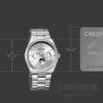Sonata Festive Quartz Analog Silver Dial Metal Strap Watch For Men - image number 3