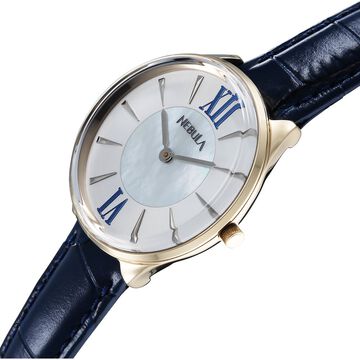 Titan Nebula 18 Karat Gold Quartz Analog Mother Of Pearl Dial Watch For Women