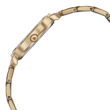 Sonata Wedding Bling Quartz Analog Silver Dial Rose Gold Metal Strap Watch for Women