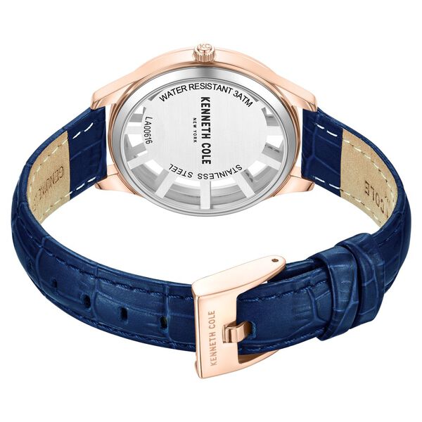 Kenneth Cole Quartz Analog Silver Dial Leather Strap Watch For Women - image number 4