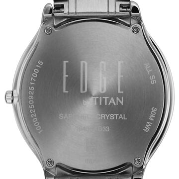 Titan Edge Gleam Quartz Analog Champagne Dial Two Toned Stainless Steel Strap Watch For Men