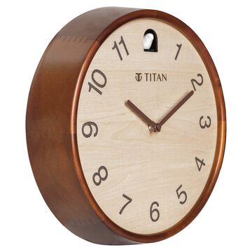Titan Wooden Cuckoo Clock - Premium Decor Wooden Wall Clock with a Contemporary look - 30 cm x 30 cm (Medium)