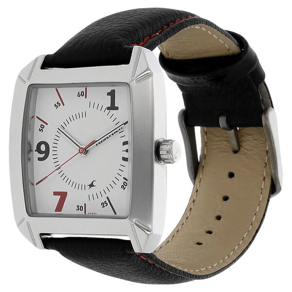 Fastrack Quartz Analog White Dial Leather Strap Watch for Guys - image number 1