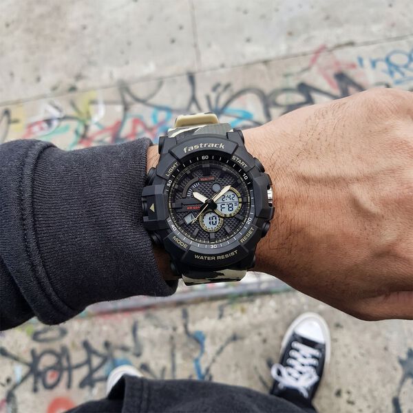 Fastrack Streetstyle Ana Digi watch with Camoflage look for Guys - image number 7