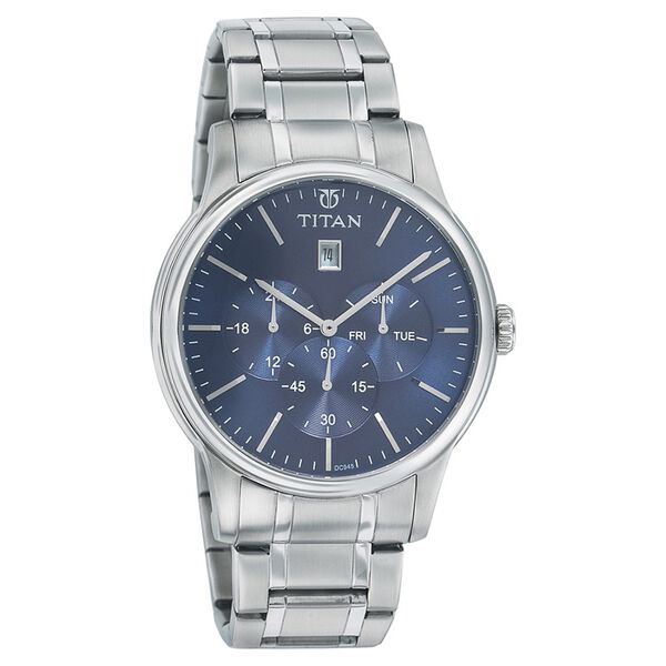 Titan Quartz Analog with Date Blue Dial Watch for Men - image number 0