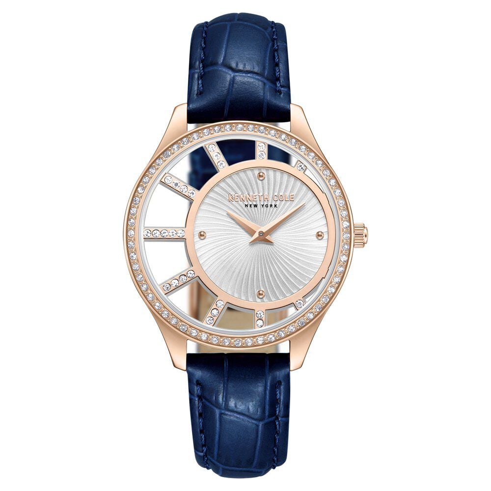 Buy Online Kenneth Cole Quartz Analog Silver Dial Leather Strap