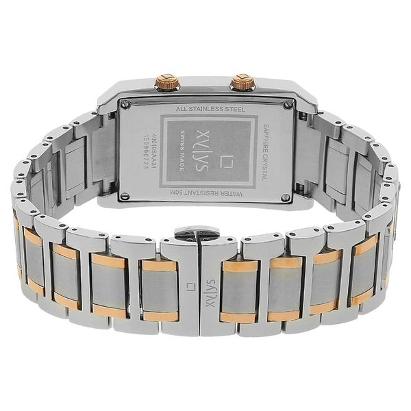 Xylys Swiss Analog Two Toned Stainless Steel Strap and White Dial Watch For Men - image number 3