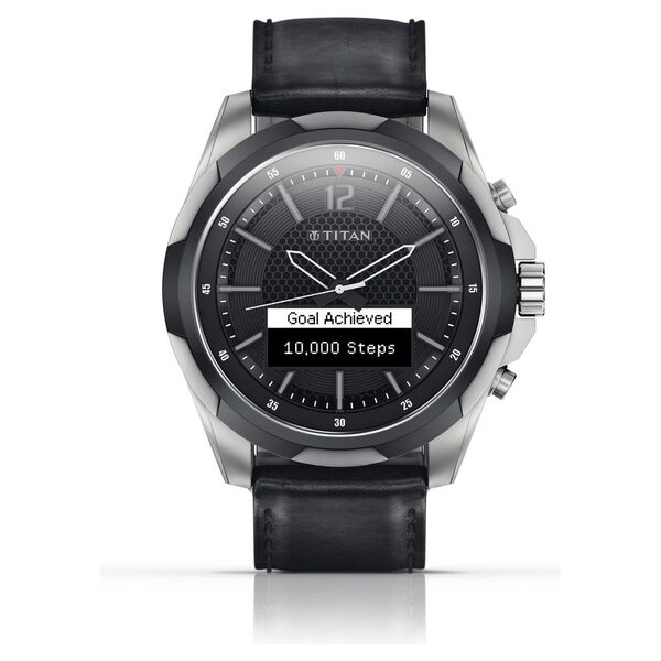 Titan JUXT Black Dial Ana Digi Leather Strap watch for Men - image number 0