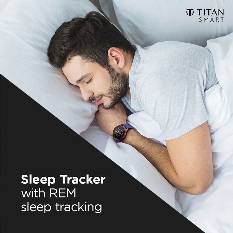 Titan Smart Touch Screen Unisex Watch with Black Dial Silicone Strap with Women's Health tracking - image number 5