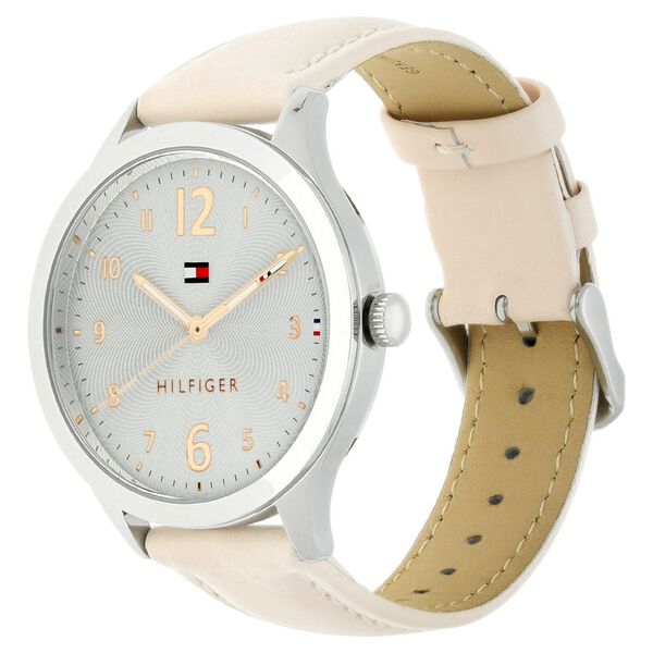 Tommy Hilfiger Quartz Analog Silver Dial Leather Strap Watch for Women - image number 1