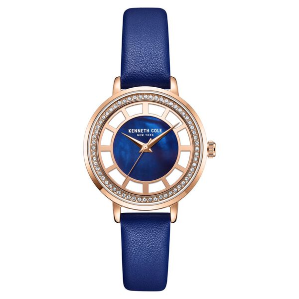 Kenneth Cole Quartz Analog Mother of Pearl Dial Leather Strap Watch for Women - image number 0
