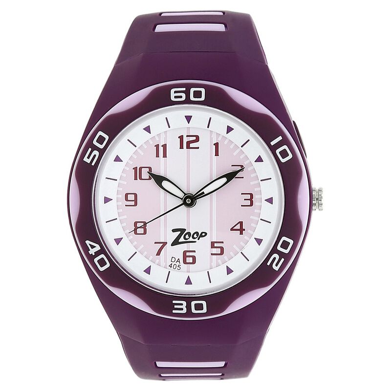 Zoop By Titan Quartz Analog White Dial PU Strap Watch for Kids