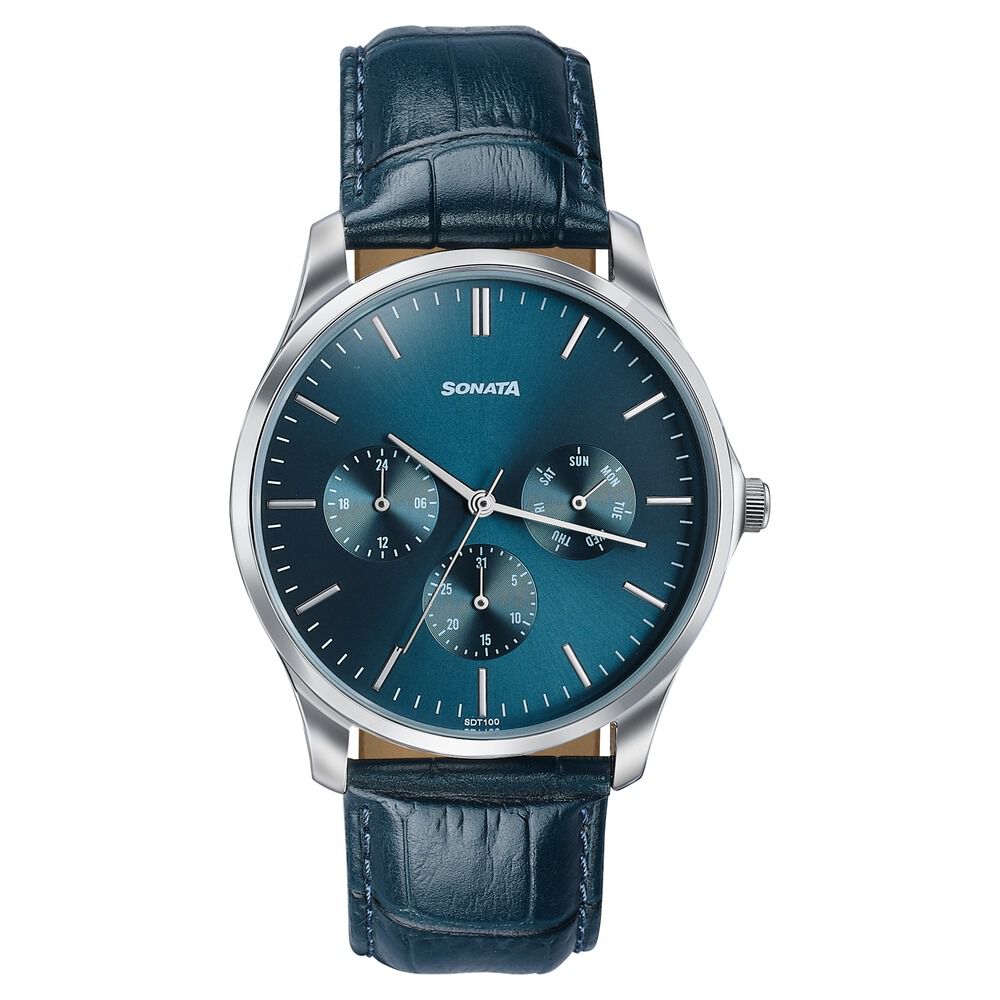 Sonata Men�s Work Wear Dark teal dial Watch - Premium Multifunction design for everyday style-image-4