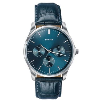 Sonata Men's Work Wear Dark teal dial Watch - Premium Multifunction design for everyday style