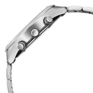 Sonata Multifunction Black Dial Silver Metal Strap Watch For Men