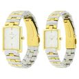 Titan Quartz Analog with Date White Dial Stainless Steel Strap Watch for Couple - image number 1