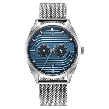 Fastrack 2X Edit Slate Blue Dial Interchangeable Strap Watch for Guys