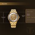 Titan Golden Heart Skeletal Automatic Analog with Silver Dial Yellow Gold Stainless Steel Strap Watch for Men - image number 3